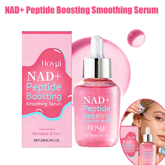 NAD+ Peptide Boosting Smoothing Serum Firming Hydrating Anti-Aging Serum Radiant Glow Face Essence Hyaluronic Acid Brightening
