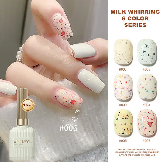 15ml Gel Nail Polishes Pollen Nail Hybrid Gel Polish Ceramic Semi-permanent No Wipe Varnish For UV LED Nail Supplies
