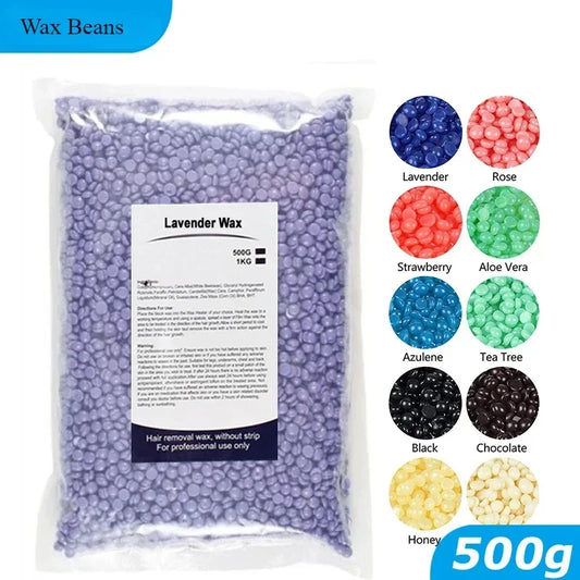 500g/50g Hard Wax Beans for Hair Removal Body European Brazilian Pearl for Wax Warmer Waxing Beans for Wax Heater Machine