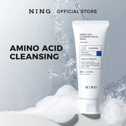 NING Amino Acid Facial Cleanser â Gentle, Hydrating Deep Cleansing Face Wash for Sensitive Skin