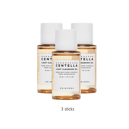 SKIN1004 Madagascar Centella Light Cleansing Oil 30ml*3,Lightweight Oil Texture,Refreshing,Korean Cosmetic,Korean Makeup