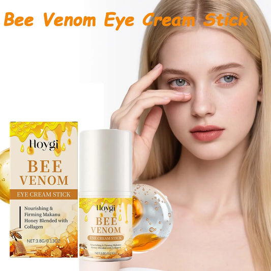 Bee Venom Firming Eye Cream Stick Dark Circles Remove Eye Bags for Under Eye Honey Lifting Brightening Anti-Puffiness Eye Care