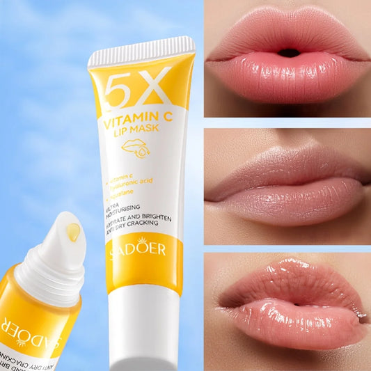 Vitamin C Lip Mask,Pink Tender Moisturizing Nourishing And Hydrating Lip Balm 10gx1pc