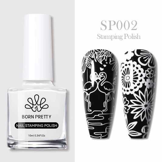 BORN PRETTY Nail Stamping Polish 12 Colors 10ML Air dry Special Polish Manicure Print Nail Polish For Stamping Plates Nail Set
