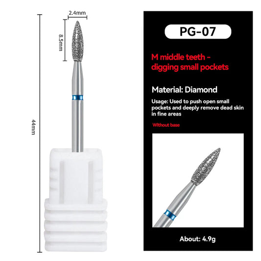 Diamond Sand Nail Files Drill Cuticle Polishing Bit Nails Grinding Head Electric Manicure Polish Cuticle Clean Nail Tool