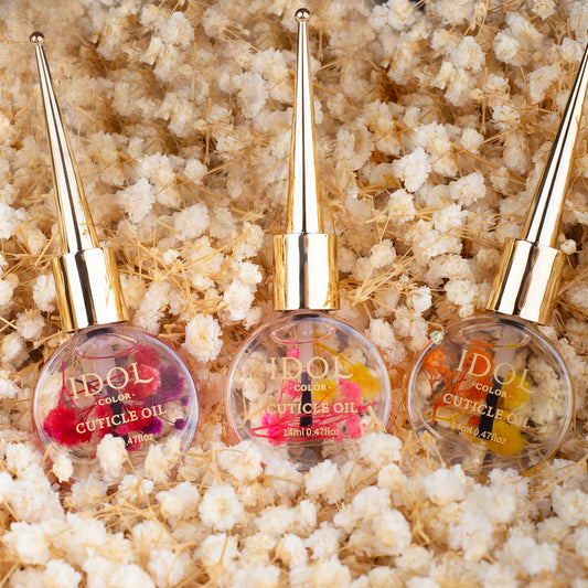 IDOL COLOR Nail & Cuticle Oil, Softens Cuticles, Fixes Dryness & Roughness, Nail Care Essentials | Elegant Packaging