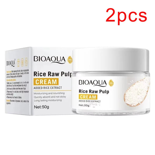 BIOAQUA White Rice Brightening Face Cream Moisturizing Hyaluronic Acid Essence Moisturizing Firming Facial Cream Skin Care