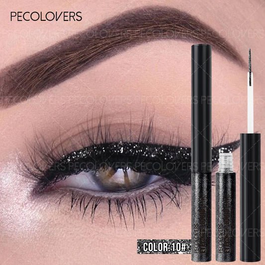 1PC Long-lasting Pearly Thin Glitter Eyeshadow and Eyeliner - Glitter, Thin Tip, Waterproof, Suitable for Christmas, Halloween