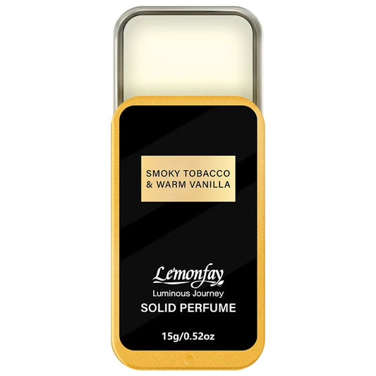 Lemonfay Perfume Balm with Tobacco Smoky and Warm Vanilla | Long-lasting, Portable Balm, Unisex Travel Size 15g