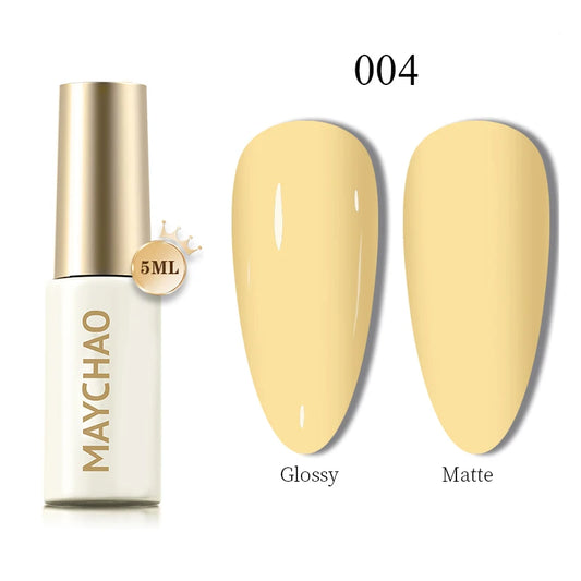 MAYCHAO Nail Gel Polish Glitter Gorgeous Full Coverage Soak Off UV Soak Off LED French Nail Color Gel Nail Polish 7.3ml DIY Home
