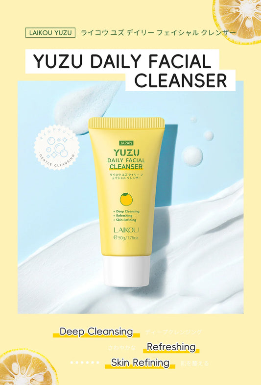 Laikou Whitening Facial Cleanser Foam Moisturizing Deep Remove Cleansing Acne Milk Oil Control Exfoliating Shrink Pores 50g