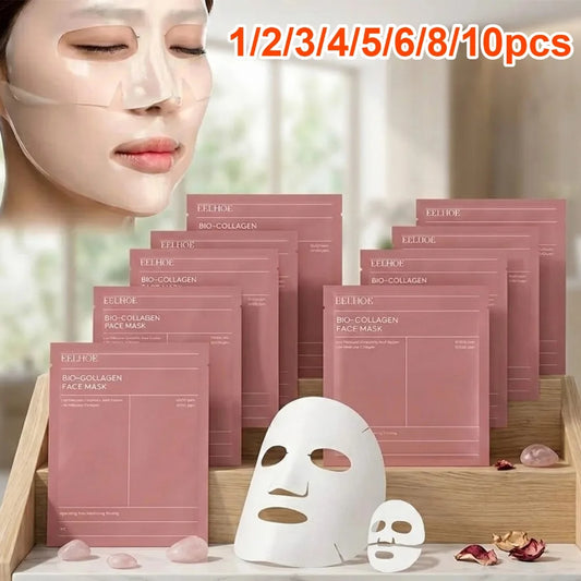 1-10pcs Bio Collagen Face Mask Deep Hydrating Overnight Mask Shrink Pores Moisturizing Refreshing Brightening Korean Skin Care