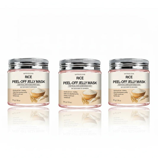 Rice Peel-Off Jelly Mask Deep Hydration Nourishment. Gentle Quick Absorb. Say Goodbye Dryness. Watericelevin 50g.