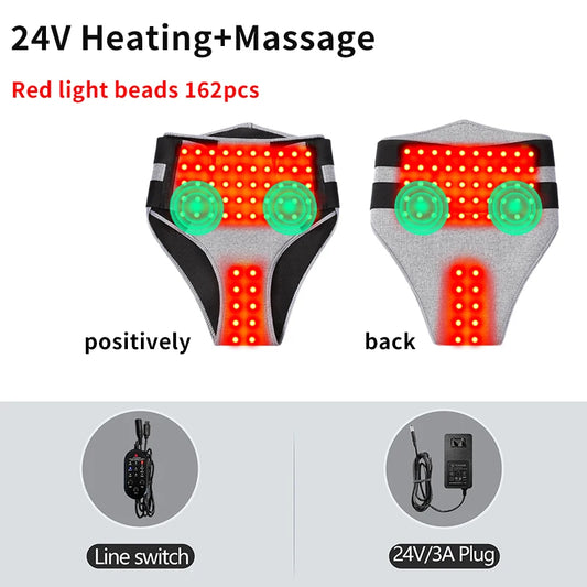 660Nm Red Light Heating Pad 162 Led Abdominal Massage Relieve Abdominal Pain Cold Uterus Menstrual Cramps Warm Care Support