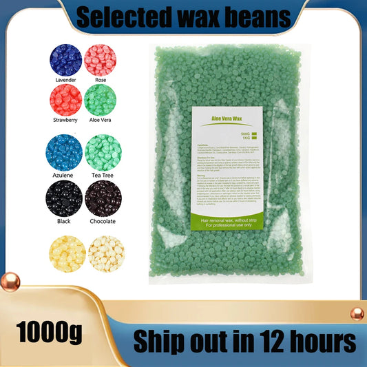 1000g Wax Beans Hot Film Painless Waxing Beads Depilatory Hard Wax Beans Heating Wax Machine Bikini Face Body Hair Removal