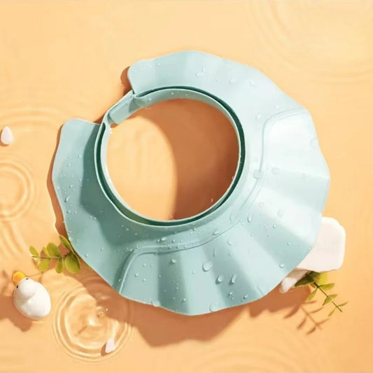 Adjustable Waterproof Shower Cap for Kids Soft Eye Protection Bath Hat for Children Baby Toddler Hair Washing Cover Safe Design