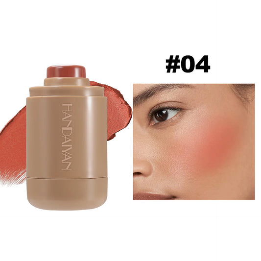 Multifunctional Cream Blush Stick Silky Lip Cheek Blusher Natural Blend Long Lasting Waterproof Portable Makeup Compact Trendy