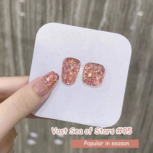 1-12pcs PSK Autumn Winter Nails Blue Red Glitter Gel Nail Polish Adhesive Sequins Burst Flash Popular Whitening Nail Supplies