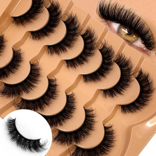 New 7 pairs of thick, 3D simulation mink fur fake eyelashesshort, dramatic fake eyelashes wholesale full line fake eyelash make