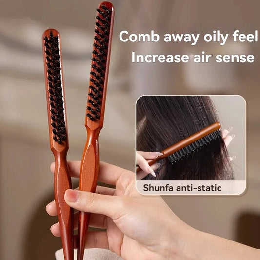 Hair Fluffy Comb Handle Hair Brush Anti-static Barber Hair Comb Scalp Massage Hairdresser Styling Tool