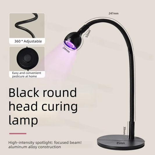 10W Foot Pedal Nail Dryer Light UV Nail Lamp Clip-on Desk USB for Gel Nails Ongle Manicure Salon Tools Adjustable Focal Length