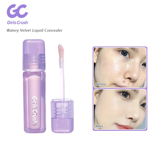 Girlscrush Liquid Concealer Moisturizing Brightening Conceal Pore Watery Velvet Longlasting Cover Red Streaks Face Oily Skin