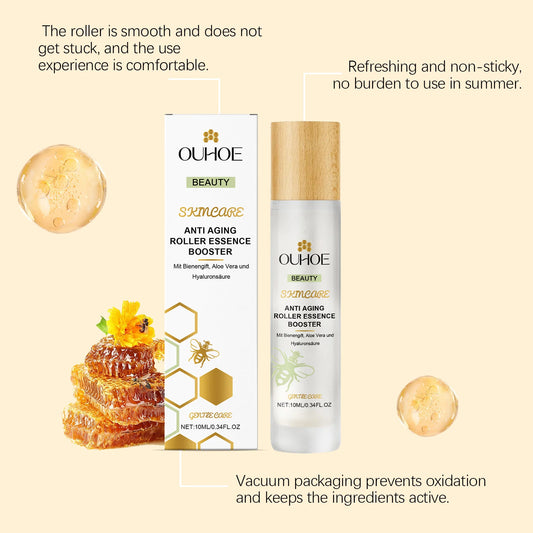 Anti Aging Roller Essence Bee Venom Booster Hyaluronic Acid Skin Firming Fine Lines Improvement Facial Massage Skincare Serum