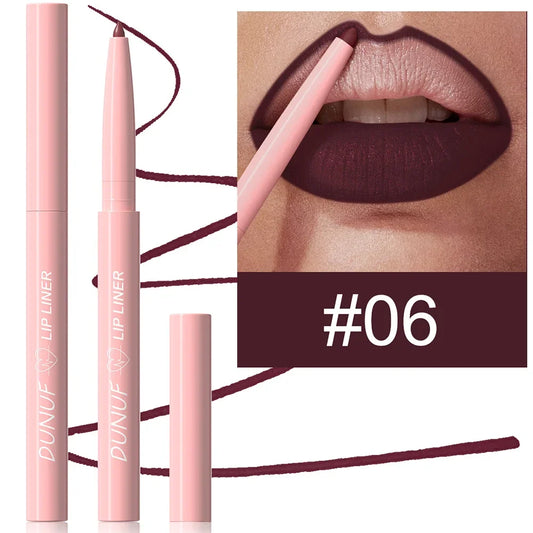 12 Color Waterproof Smooth Easy To Color Velvet Matte Lipliner Nude Brown Lip Contour Sculpt Lasting Natural Lip Liner Pencil