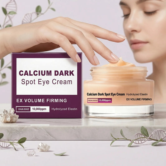 Calcium Dark Spot Eye Cream Instant Firm Eye Bag Remover Tighten Skin Brightening Hydrolyzed Elastin Anti-Wrinkle Eye Cream 15g