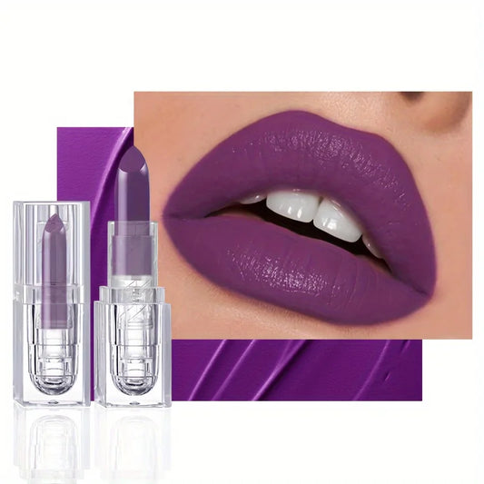 Matte Purple Lip Gloss Moisturizing Matte Glamor Non-stick Cup High Pigmented Lipsticks For Cosplay Party Makeup Cosmetics