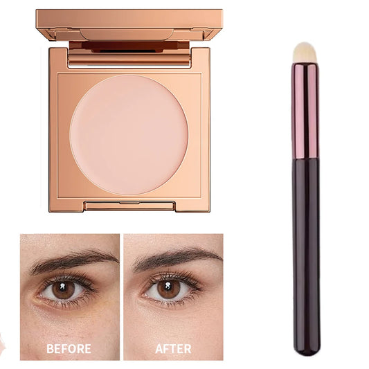 Eye Concealer Corrector With Brush Moisturizing Natural Foundation Long Lasting Waterproof Cover Dark Circles Under Eye Makeup