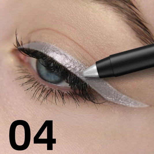 10-color 1pc colorful eyeliner pen,high pigmented waterproof pearly shimmer metallic smokey punk gothic style eyeliner makeup