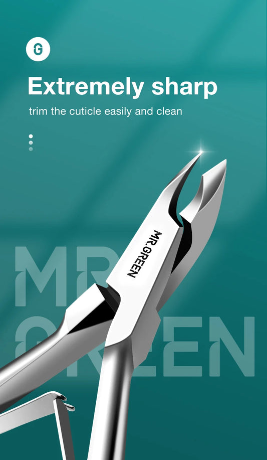 MR.GREEN Cuticle Nippers Nail Manicure Cuticle Scissors Clippers Trimmer Dead Skin Remover Pedicure Stainless Steel Cutters Tool