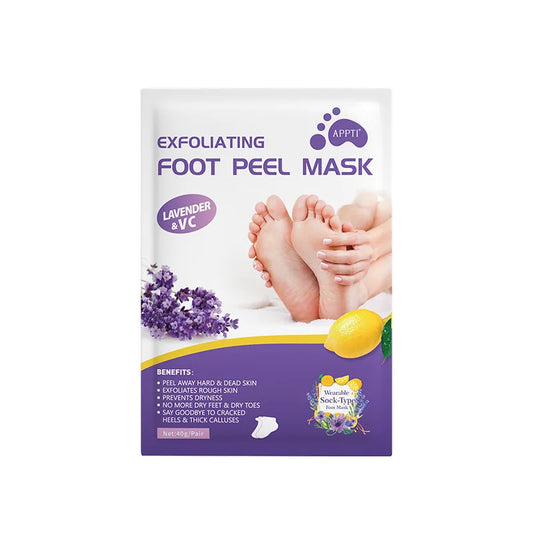 Lavender & VC Foot Peeling Mask Exfoliating Heels Calluses Remove Foot Patches Dead Skin Remover Pedicure Socks Foot Care 1Pair