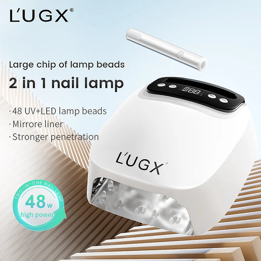 L'UGX High Quality Large Space Hand Nail Dryer Curing Lamp with Pillow Professional Fast UV LED Nail Lamp Wholesale