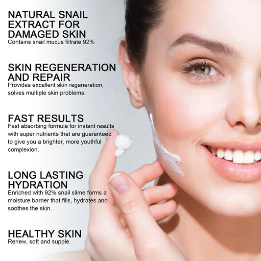 Snail Mucin Cream 92 Daily Moisturizer Hydrating Face Gel Skin Care Soothing Repairing Facial Lotion Korean Healthy Glow Cream