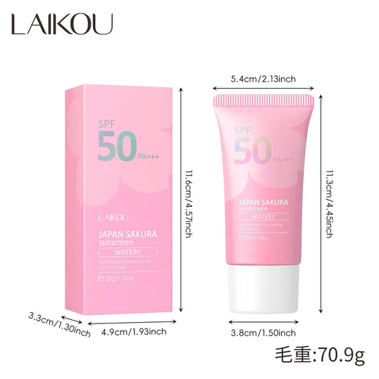 Long Lasting Makeup Primer Sunscreen SPF 50 UV Protection Lightweight Moisturizing Base Cream Sakura 50g