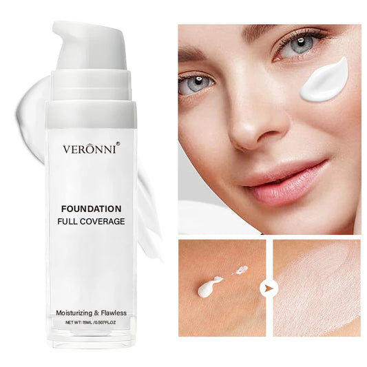 Full Coverage Matte White Liquid Foundation - Concealer & Foundation,Waterproof&Long-Lasting Creamy Formula for Cosplay Skincare