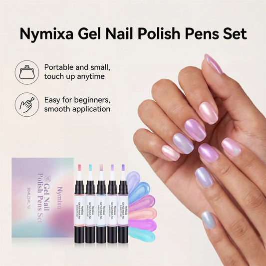 3in1 Gel Nail Polish Pens Set Multi Color No Base Top Coat Needed Quick Dry Long Lasting Easy DIY for Beginners Home Manicure