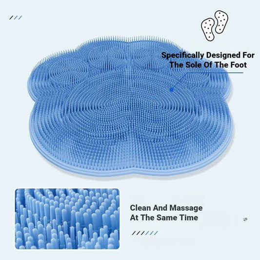 Non Slip Suction Cup Foot Scrub Mat For Bathroom Lazy Foot Washing Dead Skin Removal Back And Sole Massage Large Size Foot