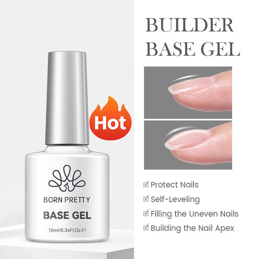 BORN PRETTY Super Top Coat and Base Gel Nail Polish for Gel Polish Semi-permanent Varnish Rubber Top Coat 10ml Nail Supplies