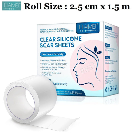 1 Roll Invisible Silicone Scar Sheets Self-Adhesive Scar Cover Tape Reusable and Effective Skin Care Strips