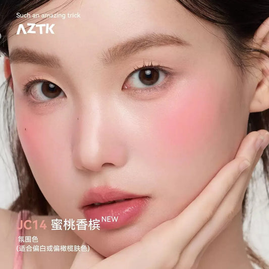 AZTK Liquid Blusher Jello Color Powder JC04 Moisturizing Highlight Beauty Expands Contracts Cheek Matte Face Makeup