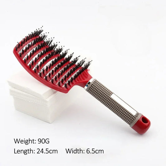 Women Wet Massage Comb Curly Hairdressing Salon Styling Tools Hair Brush 1PCS Hair Comb Detangling Hair Brush Bristle&Nylon
