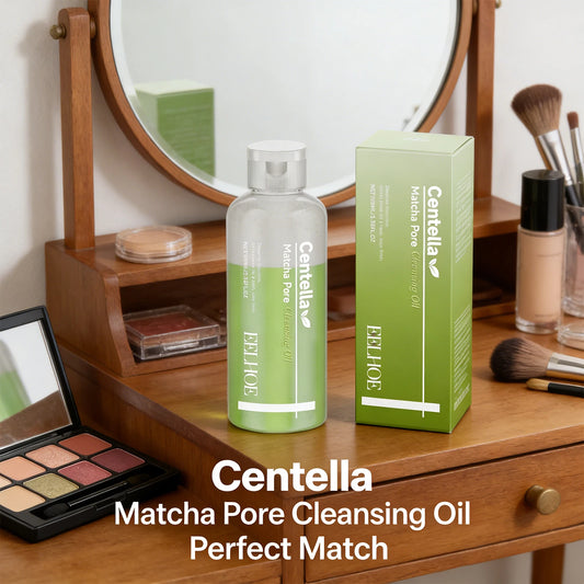 ï»żMatcha Cleansing Oil Gentle Remove Blackhead Shrink Pore Refreshing Control Oil Moisturizing Face Makeup Remover Oil Skin Care