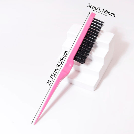 1/7Pcs Rat Tail BrushïŒfor Back Combing, Root Volumizing, and Scalp MassageïŒHair Styling ToolïŒSpecial for real hair wigs