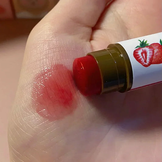 1/3 Pcs Fruity Lip Balm Moisturizing Lip Gloss Nature Nourishing Temperature Change Color Lipstick Cute Jelly Tinted Lip Care