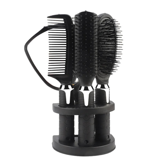 4pcs Hair Styling Set With Mirror Set Compact Beauty Accessories Styling Tools Brush Curls Straightening Hair Combs Makeup Tools