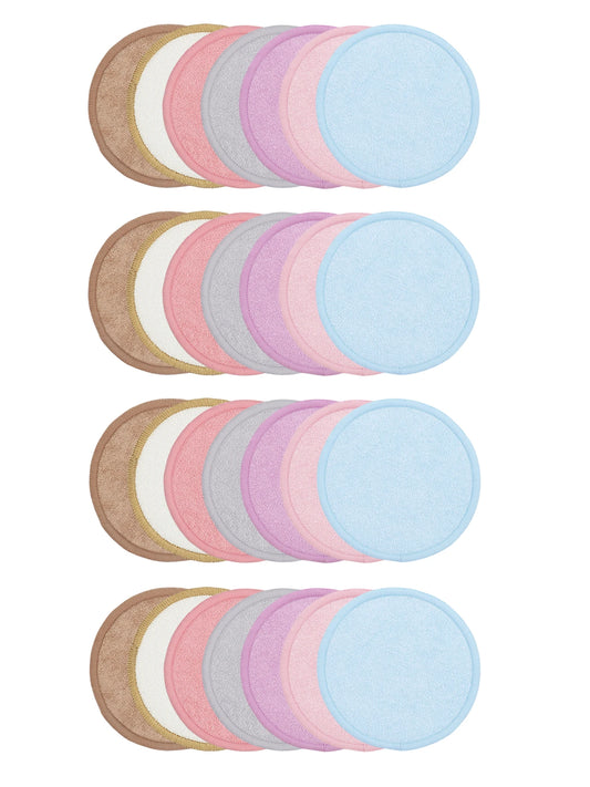 Bamboo Fiber Makeup Remover Pads 7/14/21/28 Pieces, 7-Day Mass Sale Soft Reusable Cotton Makeup Remover Pads for Face Cleanser