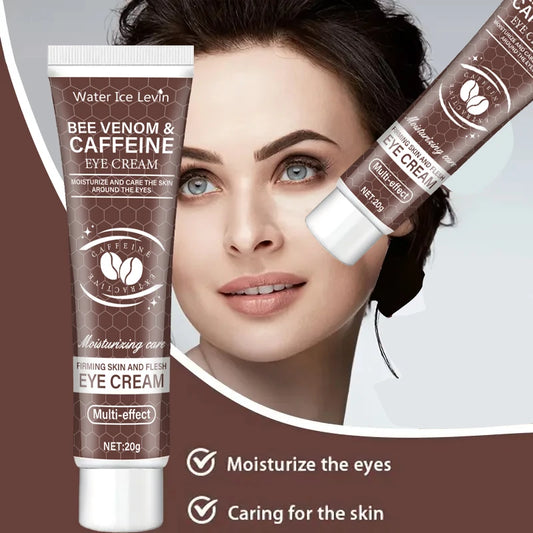 Bee Venom and Caffeine Eye Cream Suitable for All Skin Types - 20g, Deeply Nourishing and Firming, Contains Aloe Vera and Avocado, Alcohol-Free